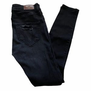 Hollister black ripped skinny jeans